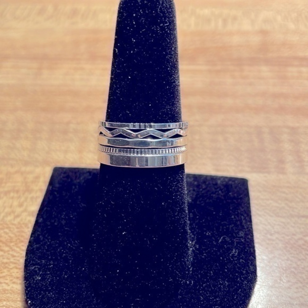 Silver ring bundle